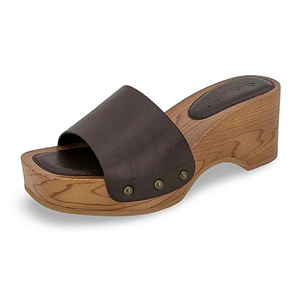 Splendid Brexlee Platform Clog Sandal Mule Brown Size 7.5